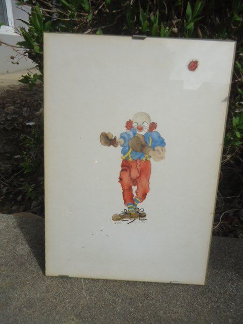 Dipinti: Bild Clown Boxer 30x21cm signiert – Usato da Zürich venduto da liquidation-cobra 2
