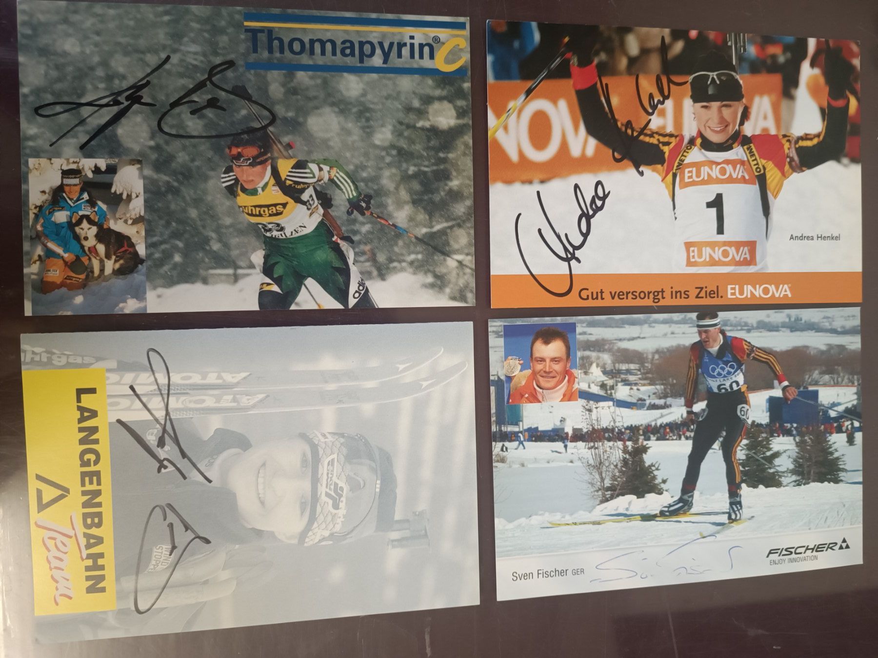 Autogramme: Wintersport - 4 signierte Autogrammkarte - Set – Gebraucht aus Menziken von Artographs