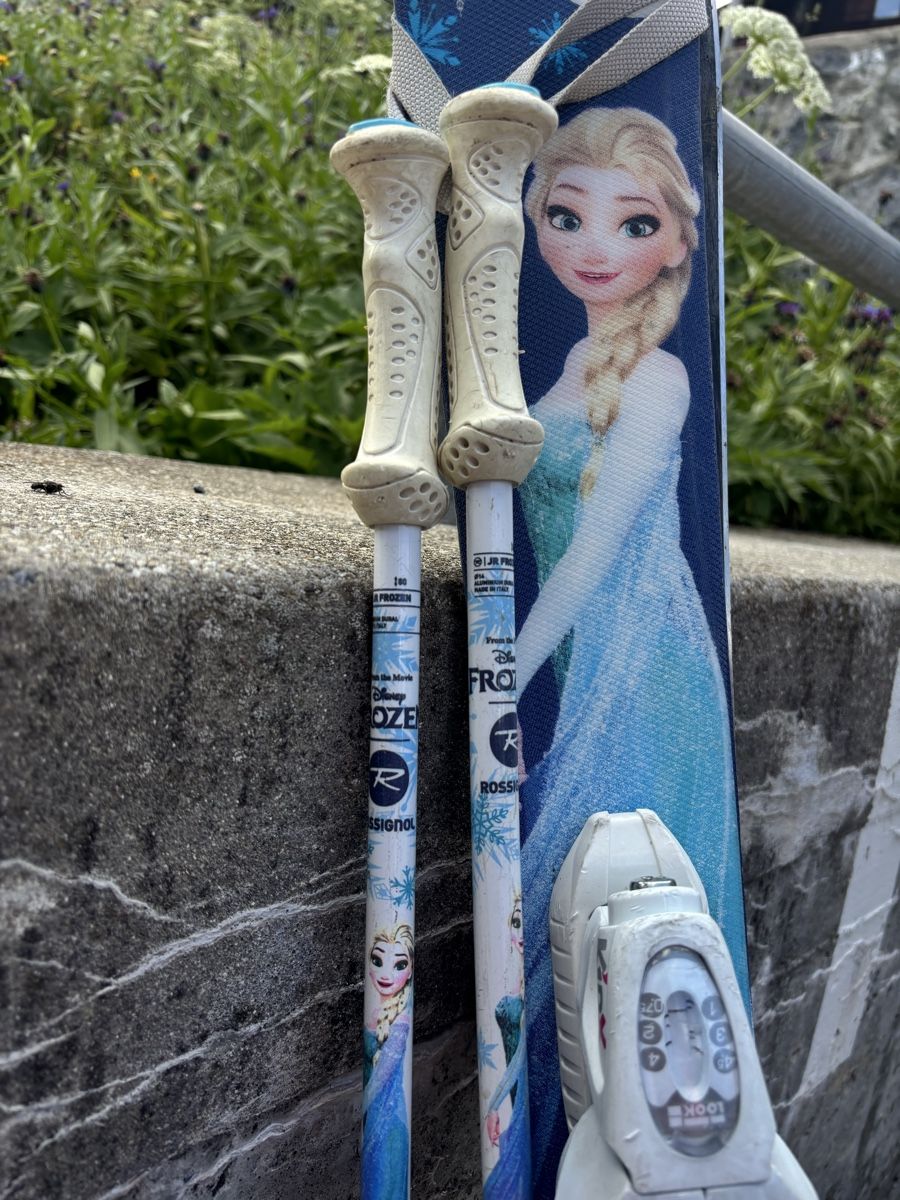 Rossignol Skis: Rossignol Frozen Ski 110cm mit Stöcke – Gebraucht aus Arosa von SabineW. 2