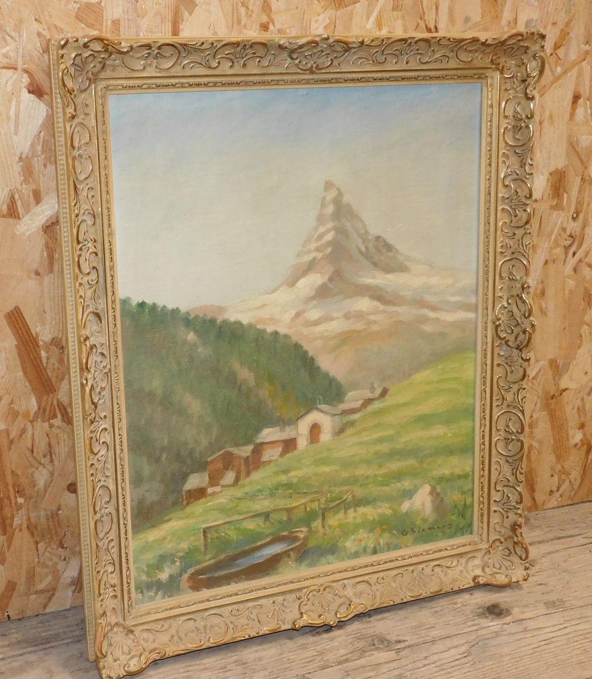 Tableaux: Sammlung Ölgemälde v G. Siemers mit Stuckrahmen  Landschaft – D'occasion à Sursee par 76 3