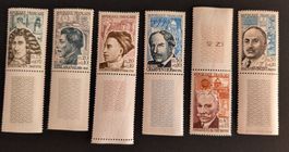1962 France / Mi. 1399-1404 / *