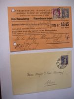 1926, 2 POSTKARTEN SCHWEIZERISCHE HANDELSBÖRSE NACH CHUT