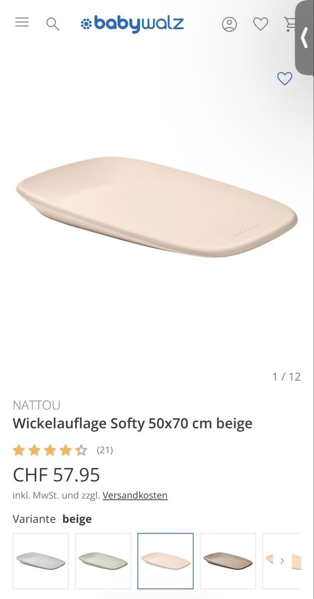 Nattou Wickeltisch & Zubehör: Nattou Wickelunterlage beige – Neu (gemäss Beschreibung) aus Zürich von NeIzzo 1