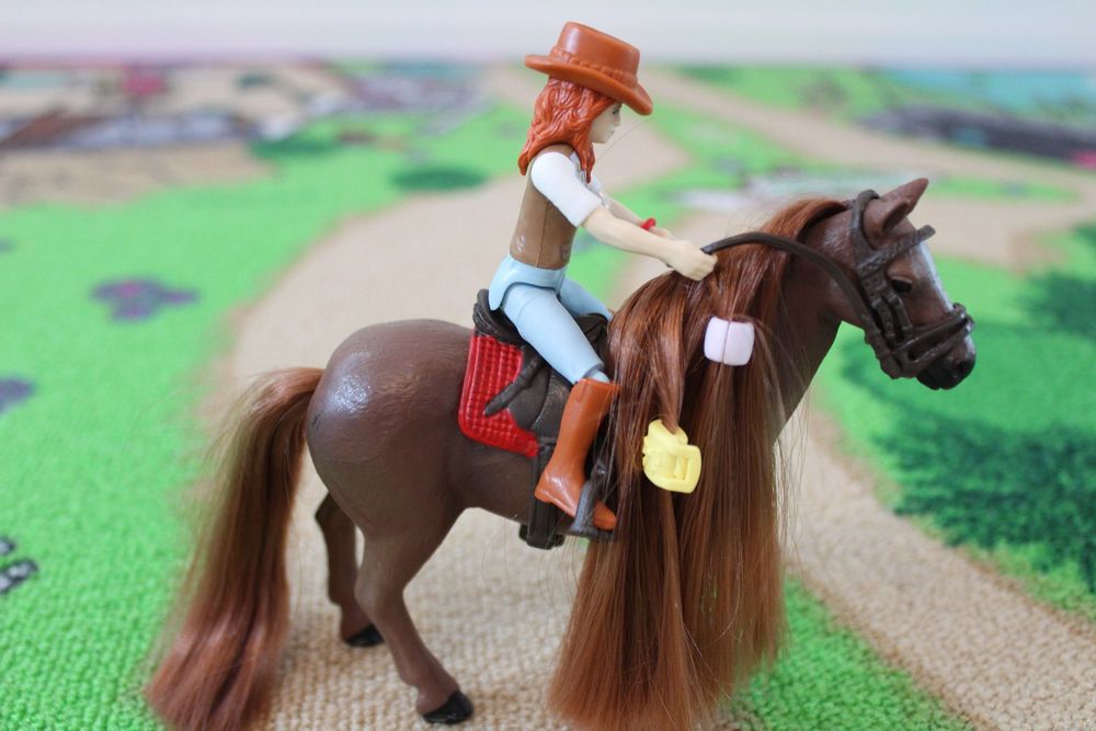 Schleich-Pferd mit langen Haaren & Reiterin | Kaufen auf Ricardo