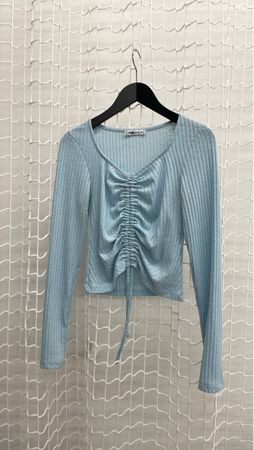 Langarmshirt FSBN hellblau gerippt Grösse XS neuwertig