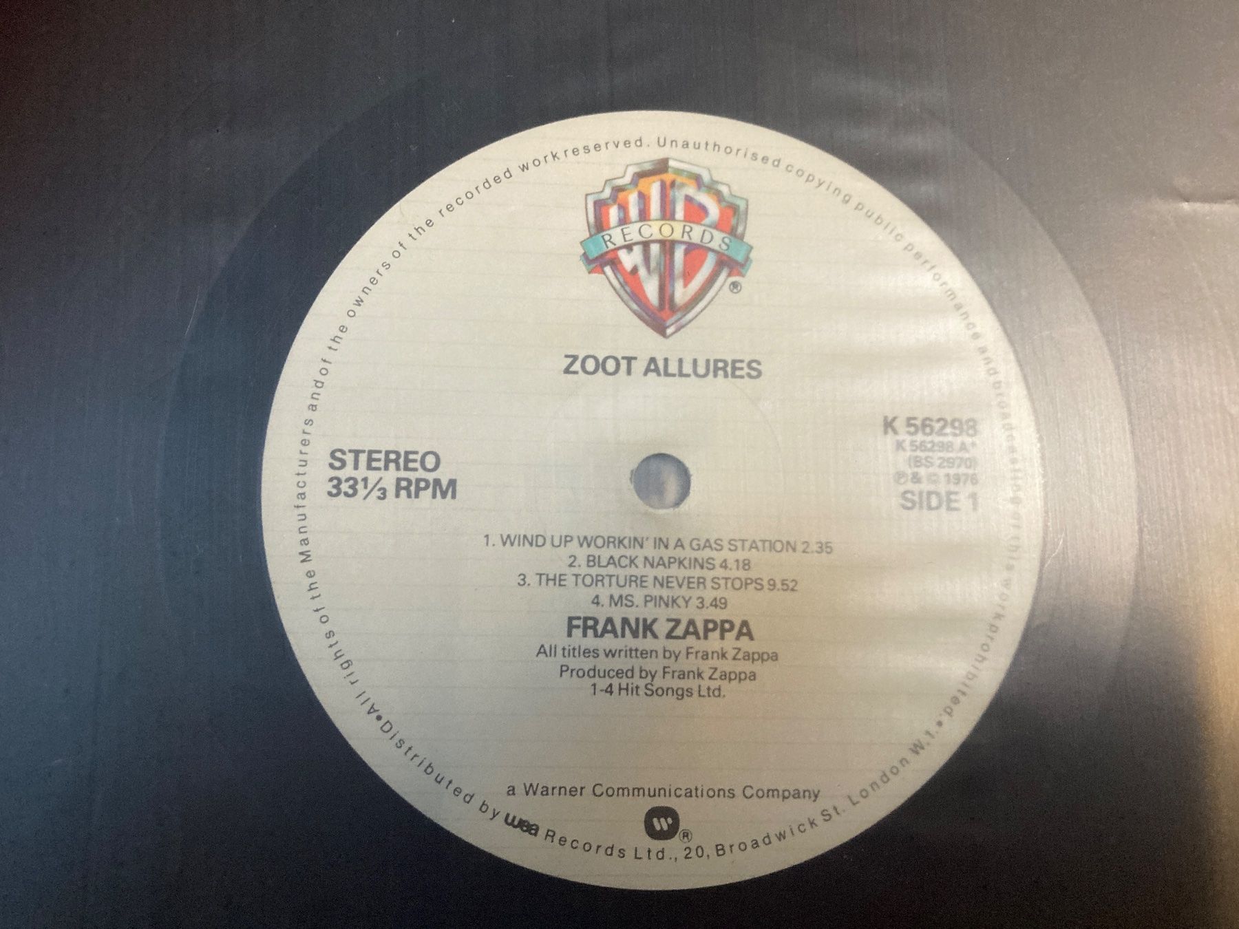 Dischi in vinile: Frank Zappa -  Lp - 1976 – Usato da zürich venduto da papalapa 2