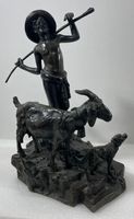 Grosse Bronze Skulptur  >>Der Geissenhirte<<
