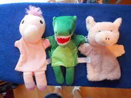 3 Handpuppen, Top Zustand