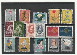 Jahr 1960 Briefmarken Niederlande Konvolut guter Zustand