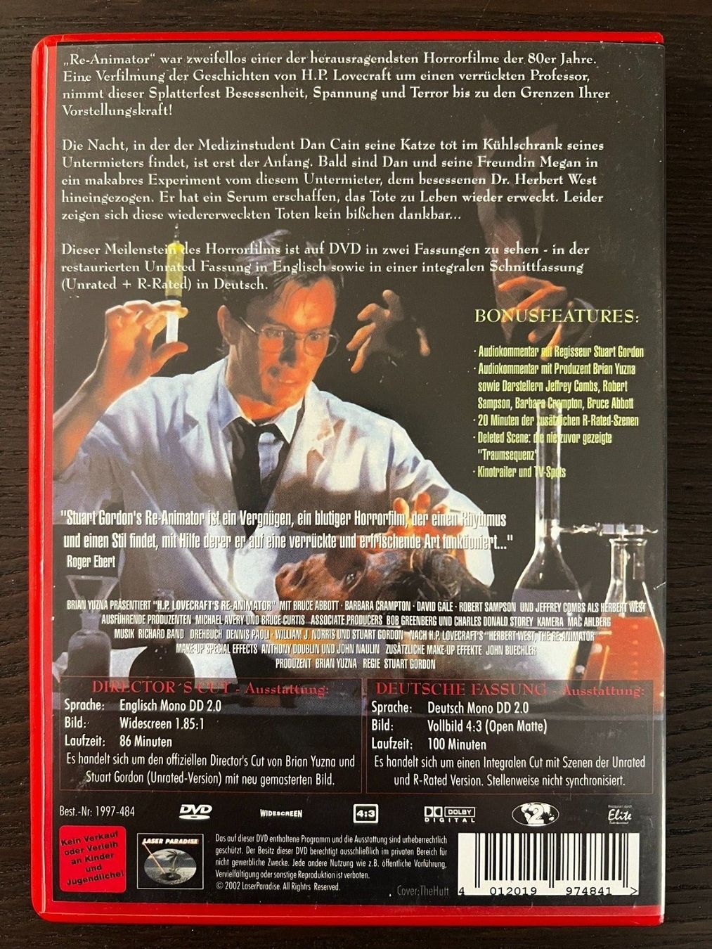 Alle DVDs: Re Animator – Gebraucht aus Zürich von FilmFreunde 1