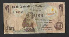 Malta  1  Lira  Gebraucht