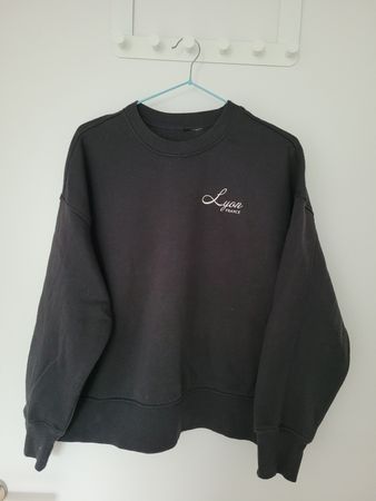 Dunkelgrau "Lyon France" Pullover, Gr. M,