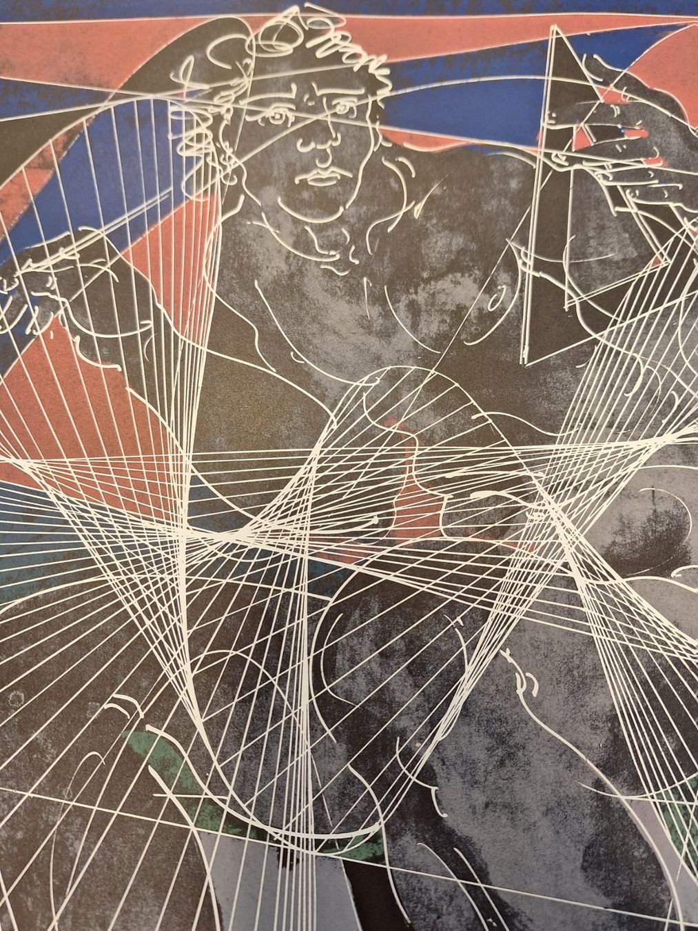 Grafiken & Lithographien: Hans Erni Lithographie "Kybernetes" – Gebraucht aus Unterägeri von Altgoldschmuck 1