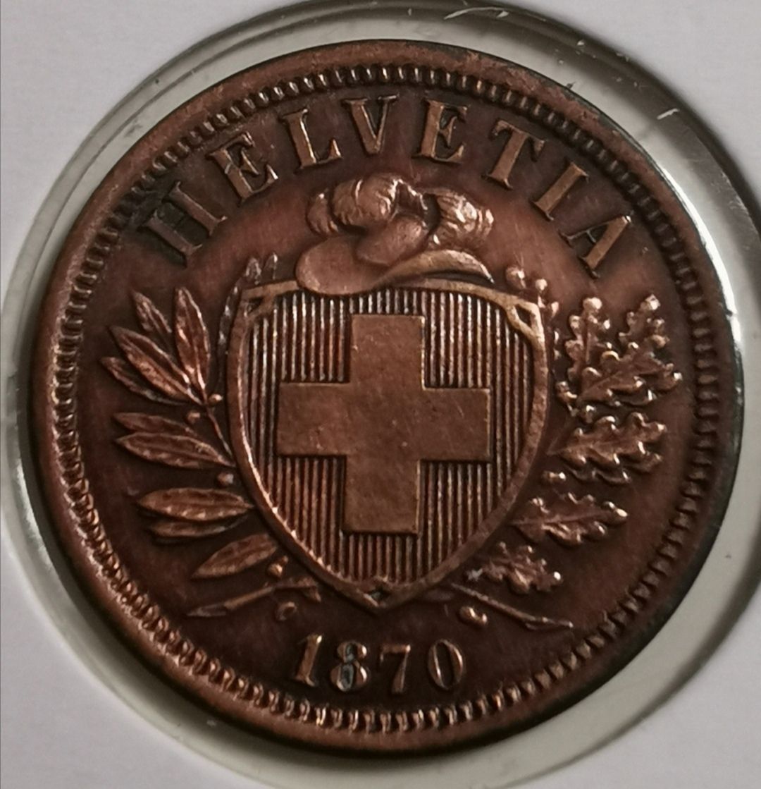 Tutti le monete: 2 Rappen 1870 Top – Usato da Zürich venduto da turbopuz
