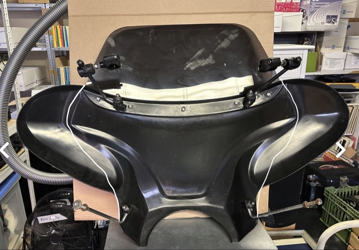 Tutti i ricambio per moto: Batwing windshield – Usato da Wiesendangen venduto da linktheduude 1