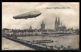 Köln, Ankunft des Zeppelin S.M. Luftkre