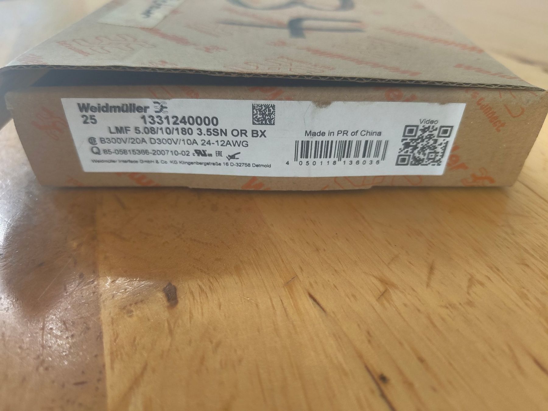 Componenti elettronici: Weidmüller LMF 5.08/10/180 3.5SN OR BX – Usato da Emmenbrücke venduto da BlSi 7