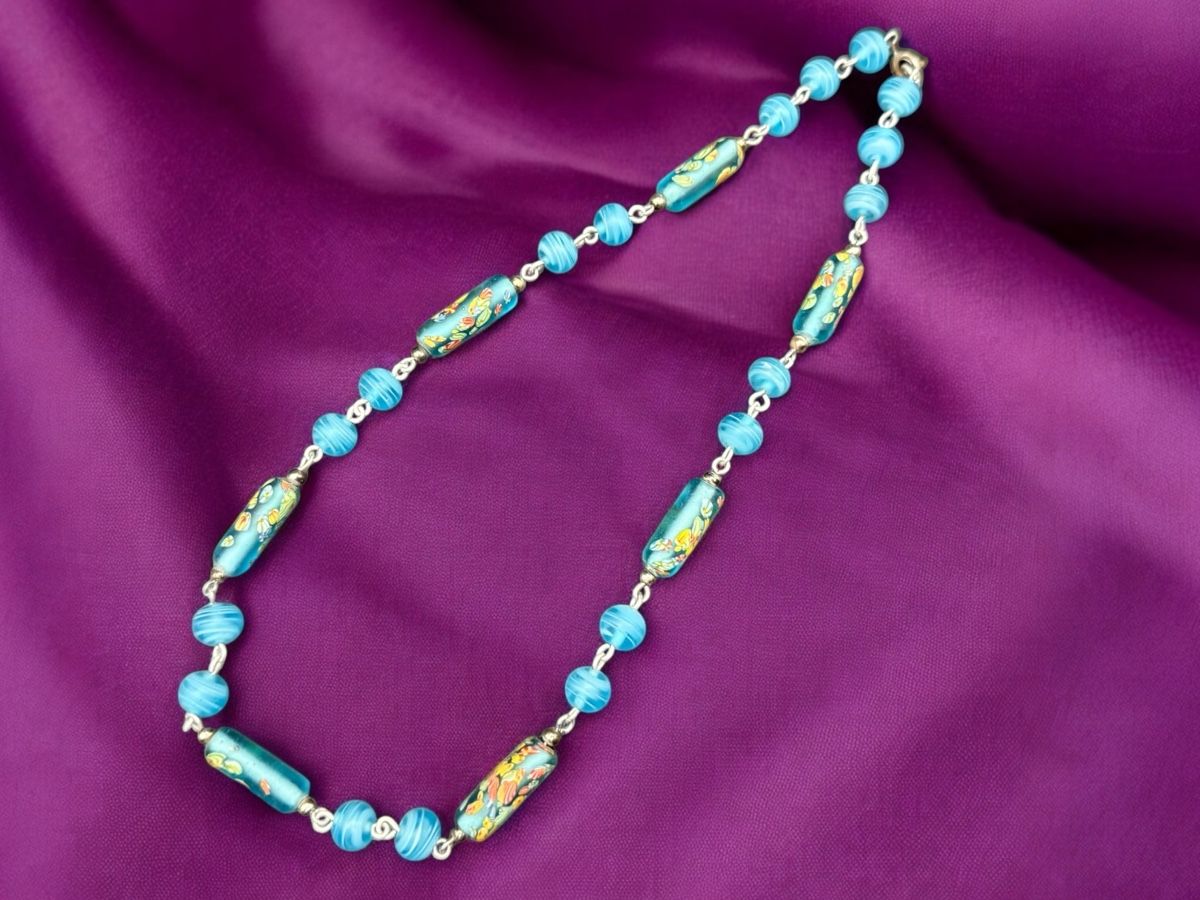 Catenine: Halskette mit blauen Glasperlen – Usato da Lamone venduto da LaCantinaMagica 5