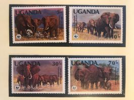 WWF Uganda 1983 Satz Elefanten postfrisch