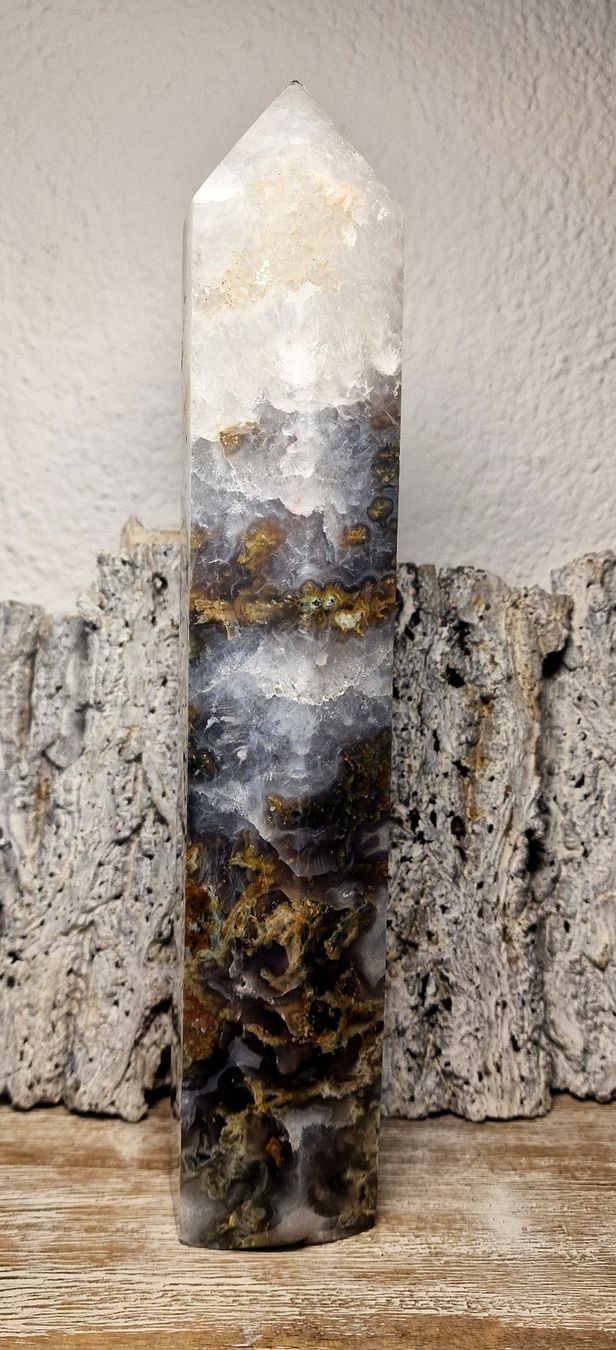 Minerali & Pietre curative: Grosser Moosachat Obelisk 29cm 1.37kg – Nuovo (secondo la descrizione) da Matzingen venduto da Shay_Crystalz 2