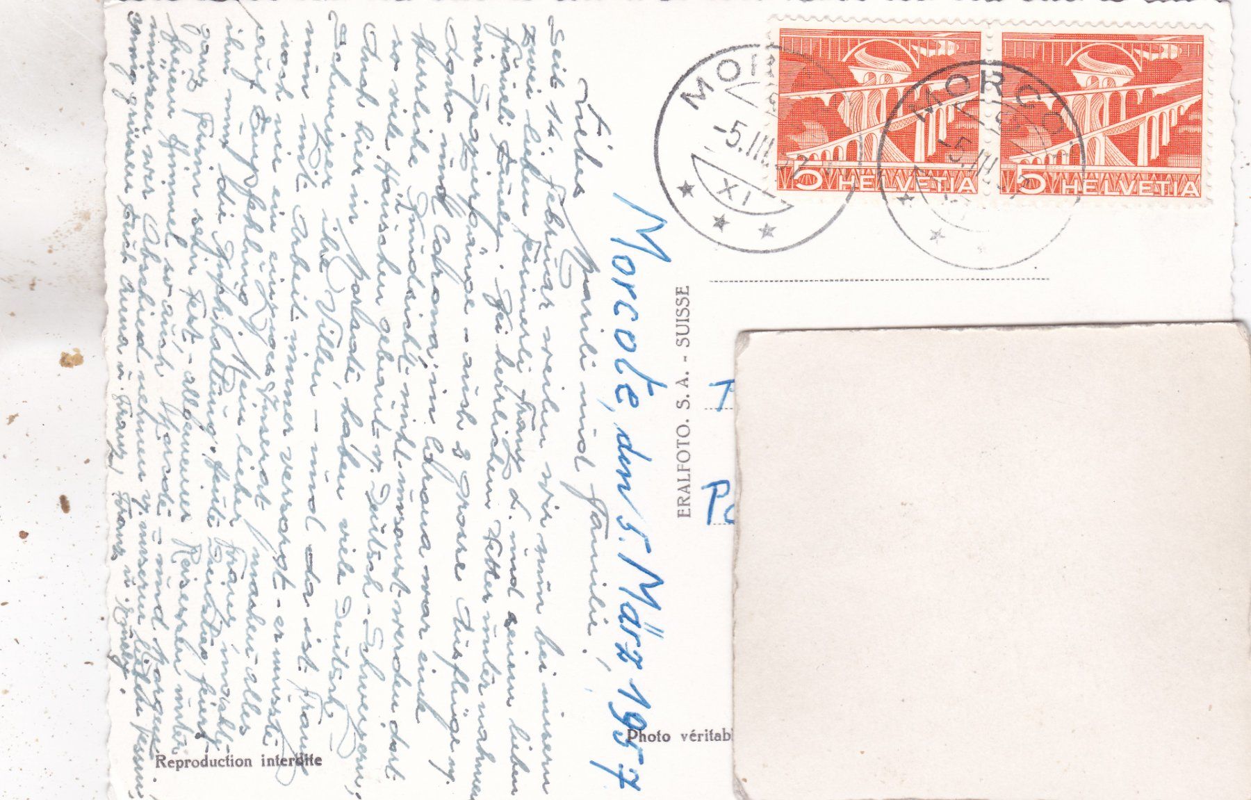 Cartes postales: Morcote 1957 – D'occasion à Herisau par Lisegrat2008 1