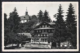 Flüeli /Obw., Kur-Gasthaus mit Blick zu
