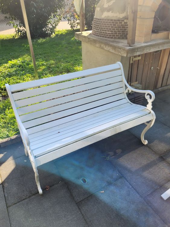Weisse Gartenbank Metall Kaufen auf Ricardo