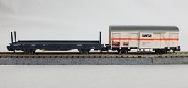Fleischmann N 6660042 SERSA Bauzug Wagenset 2-tlg.  OVP