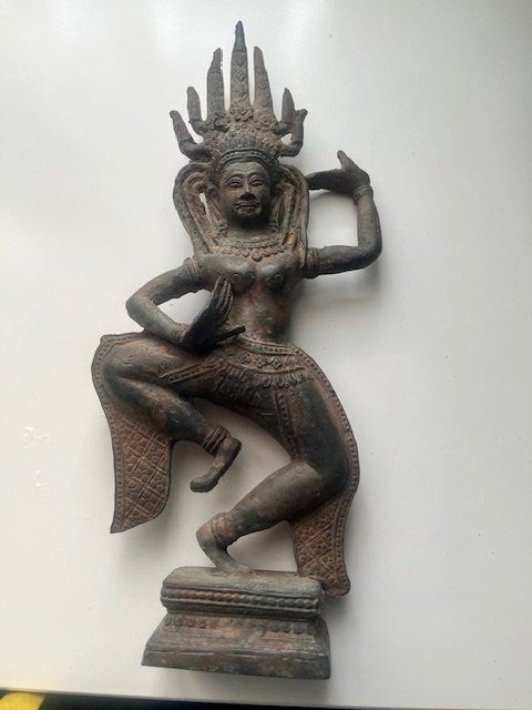 Statuette: Antike Metallfigur - Thailändischer Tänzer – Usato da Romanshorn venduto da Knut4