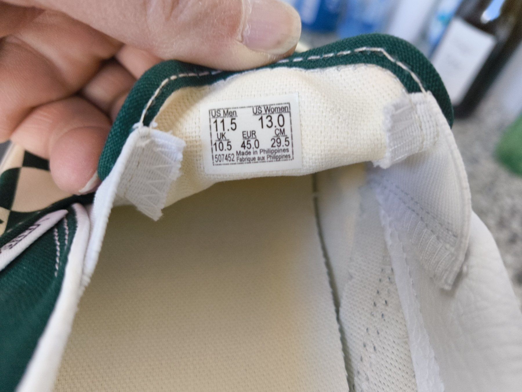 Vans Herrenschuhe: Vans Slip-On Check Emerald Gr.45- Neu mit Box – Neu und originalverpackt aus Uitikon Waldegg von PJLS1 5