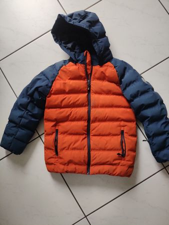 Skijacke Color Kids blau orange-braun Grösse 140 10J gebrauc