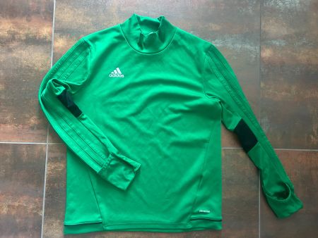 Adidas Trainingsshirt grün Langarm