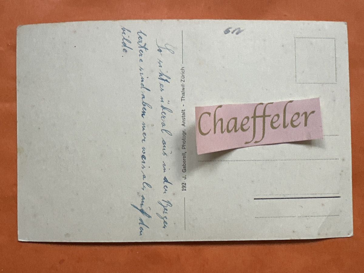 Cartoline postali: Alte Postkarte: Verschneite Alphütte bei Arosa – Usato da Zürich venduto da Chaeffeler 1