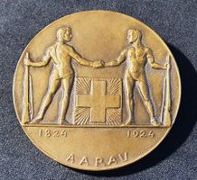Box287 - Medaille Schützen Verein Aarau 1824 - 1924 Bronze