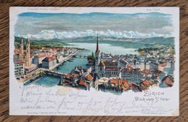 Zürich, Blick vom St. Peter 1900