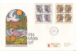 SBK 725 - 726 im 4er-Block FDC Grossbrief