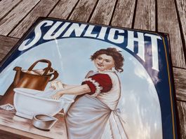 Emailschild SUNLIGHT gross 60 x 40 cm