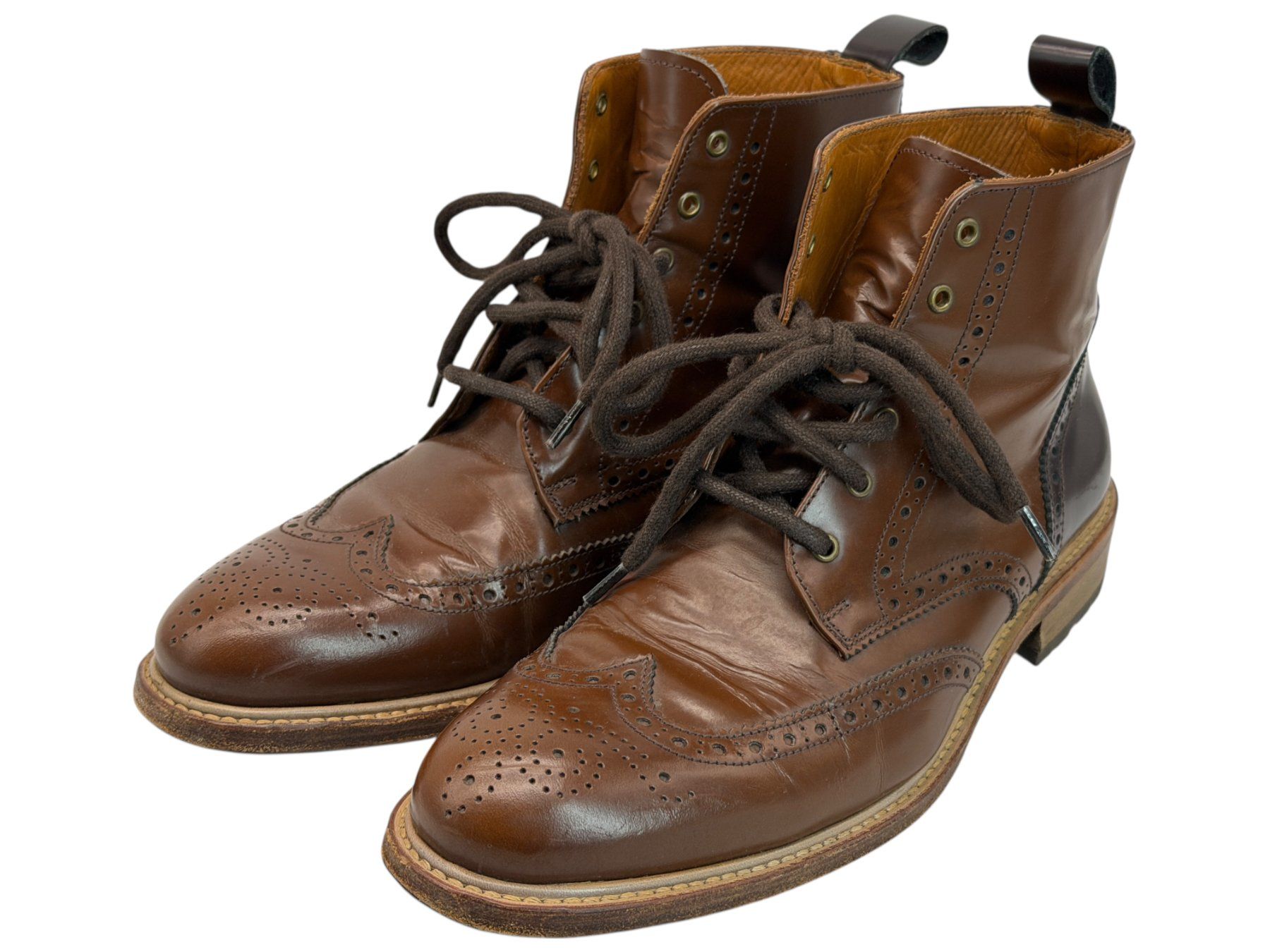 Navyboot Scarpe da donna: Bottines Navyboot en cuir marron. Pointure 41 – Usato da Morges venduto da objetsdepoque 4