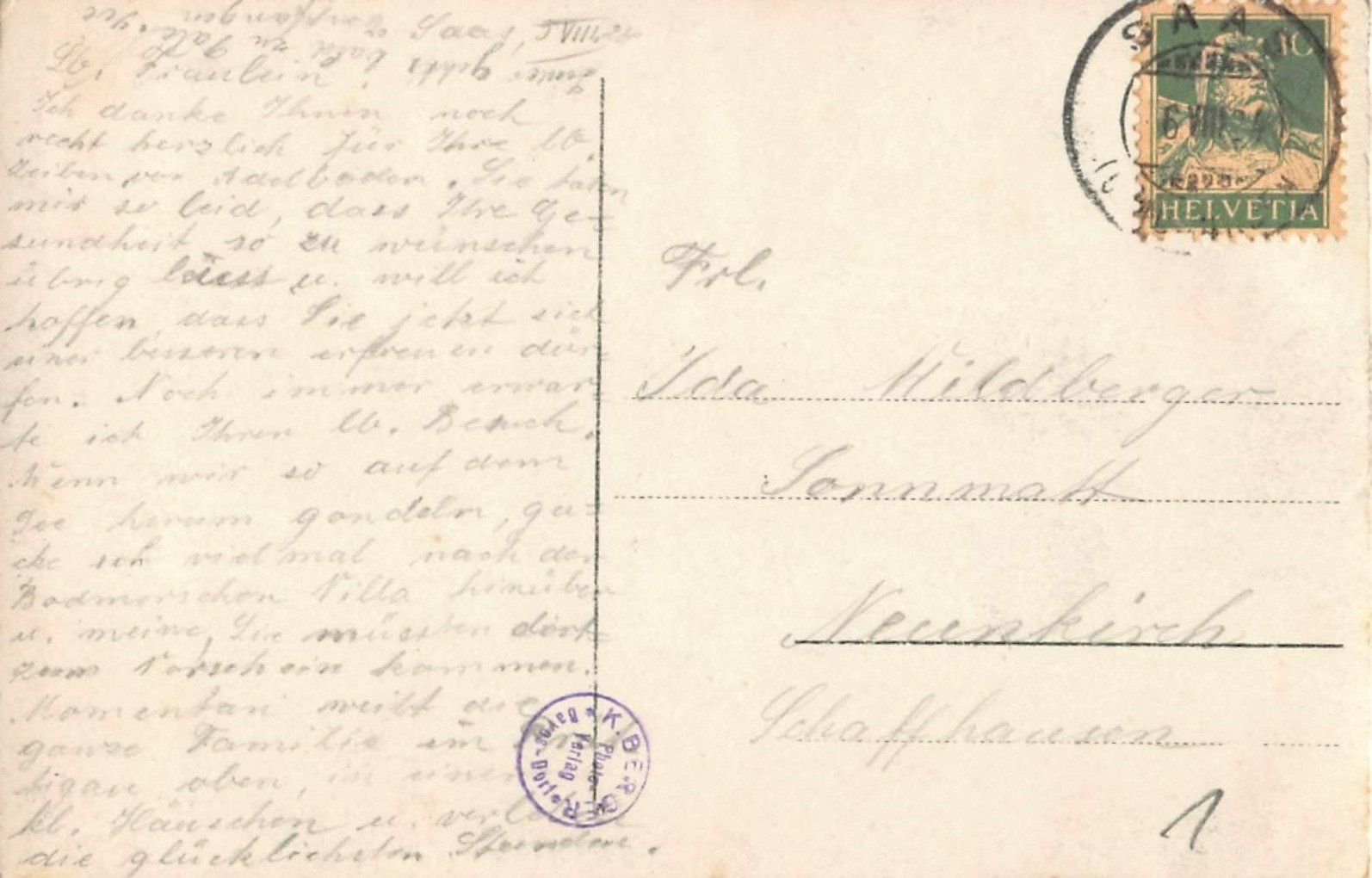 Cartoline postali: Gruss aus SAAS - alte Postkarte – Usato da Lufingen venduto da TopAnsichtskarten 1