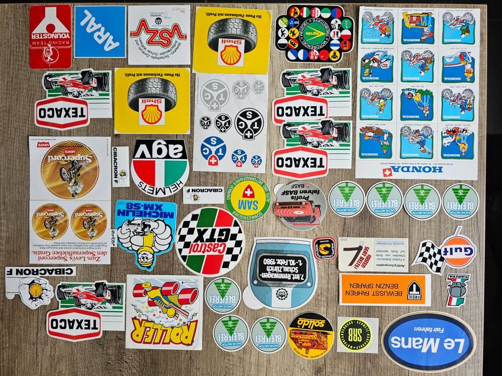 Sticker Kleber Sachs Texaco Honda Gulf AGV Cagiva TCS Shell (Gebraucht ...
