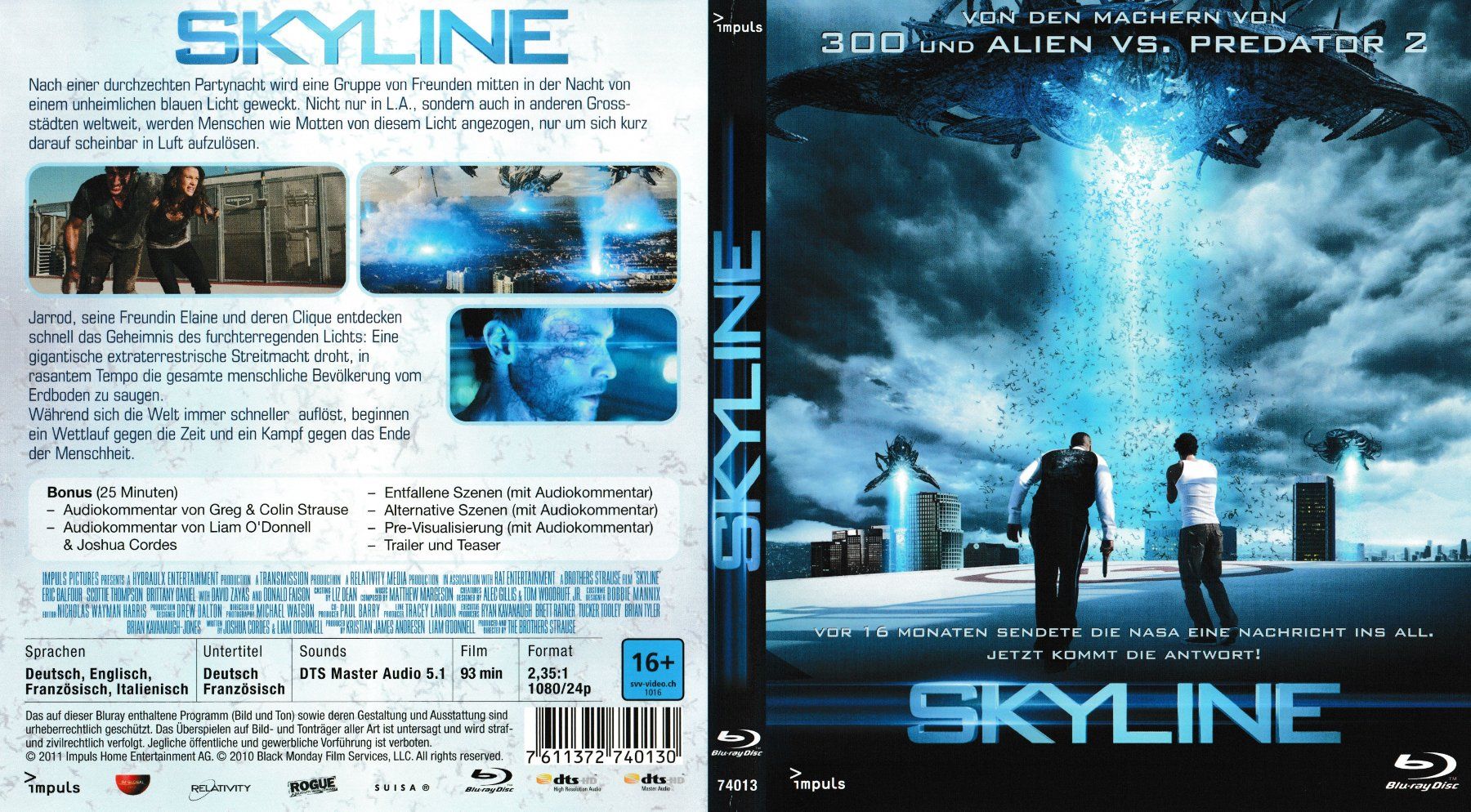 Alle DVDs: Blu-Ray - Skyline – Gebraucht aus Langnau am Albis von MediaRescuerKeLoX