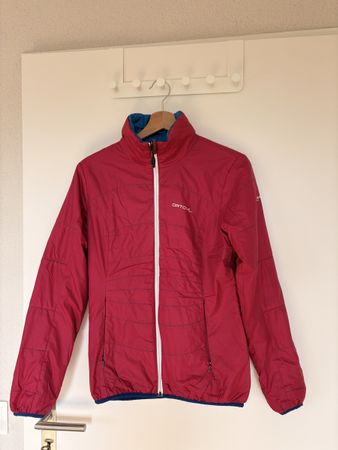 ORTOVOX Swisswool Wendejacke Damen Gr. S – blau/pink