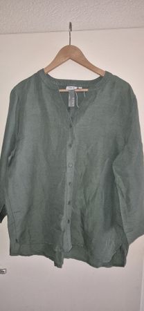 Cecil Leinen Bluse, Khaki Grün, Grösse L, Top .Neu!