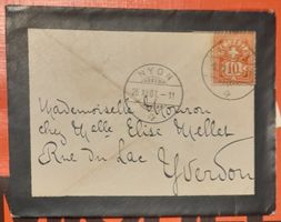 Wertziffer Brief nyon 1901