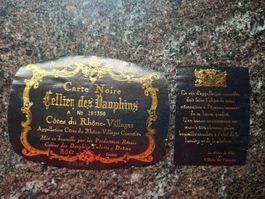 Alte Weinetikette Cellier des Dauphins, 1986