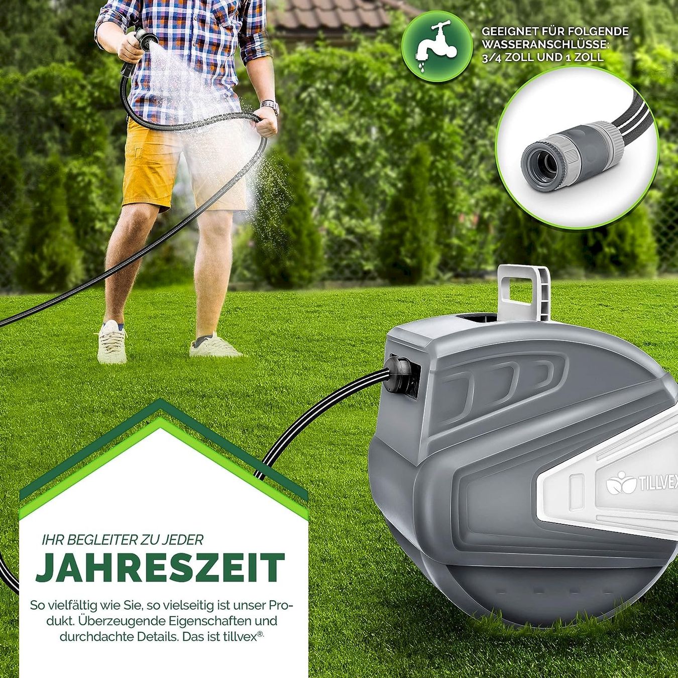 Altro in Utensili da giardino: Schlauchtrommel 30m Aufroll-Automatik – Nuovo e nell'imballaggio originale da Bottighofen venduto da zaap 7