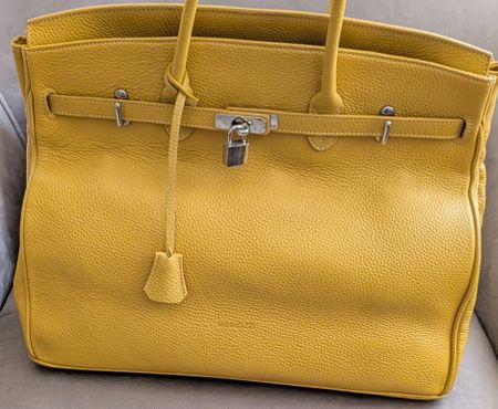 Minnozzi Leder gelb "Birkin Style"