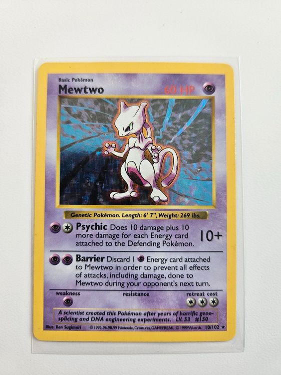 Pokemon Shadowless Mewtwo Base Set Holo Englisch (Gebraucht) in Baar ...