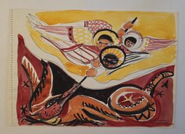 Lill Tschudi Original , gut dotiert, 30x21cm