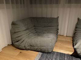 Ligne Roset Eckelement Togo in Alcantara Silver Top Zustand